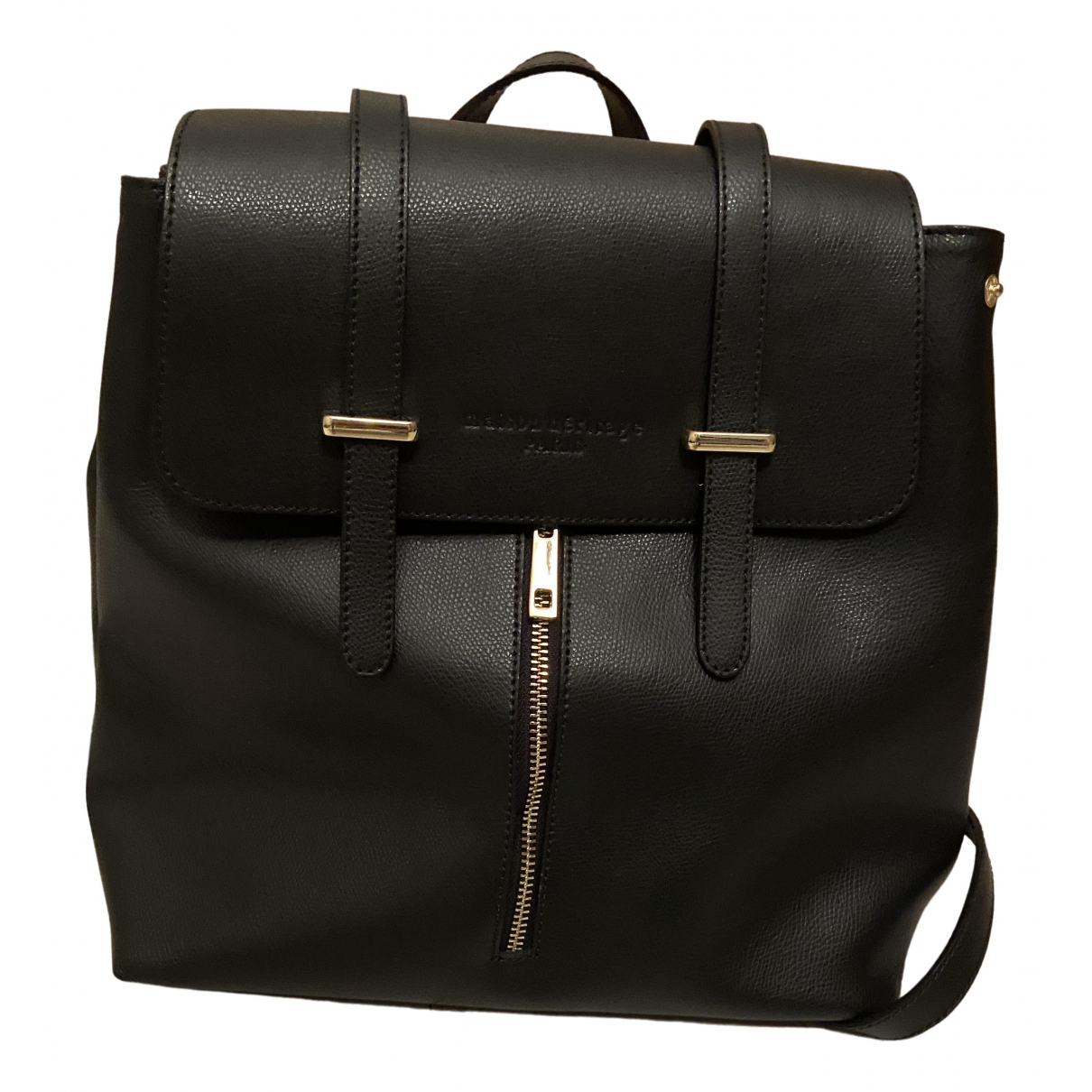 Leather backpack Maison héritage Black 